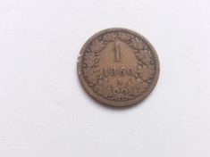 AUSTRIA -1 KREUZER 1860 A-1 foto