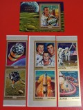 AJMAN, SPACE - COLIȚĂ + SERIE COPMPLETĂ MNH IMPERF., Nestampilat