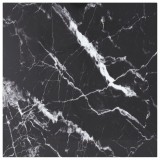 VidaXL Blat masă negru 60x60cm 6mm sticlă securizată design de marmură