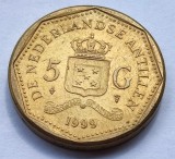 305. Moneda Antilele Olandeze 5 gulden 1999, America Centrala si de Sud
