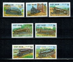 Vietnam 1983 - Locomotive, trenuri, cai ferate, serie neuzata