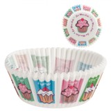 Set Forme de Copt, Model Cupcakes, Diametru 10.5cm, Multicolor, 100 Bucăți, Oem