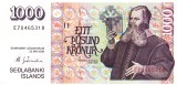 Islanda 1 000 1000 Kronur 2001 P-59 aUNC Seria E70465318