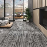 VidaXL Plăci de pardoseală, gri cu dungi, 5,26 m&sup2;, PVC, 2 mm