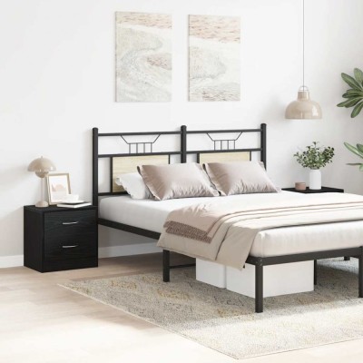 vidaXL Noptiere 2 buc stejar negru 40x30x40 cm lemn de stratificat 862005 foto