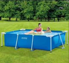 Piscina cu cadru metalic dreptunghiulara 220 x 150 x 60 cm