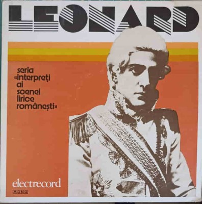 Disc vinil, LP. LEONARD. SERIA INTERPRETI AI SCENEI LIRICE ROMANESTI-N. LEONARD-265357 foto