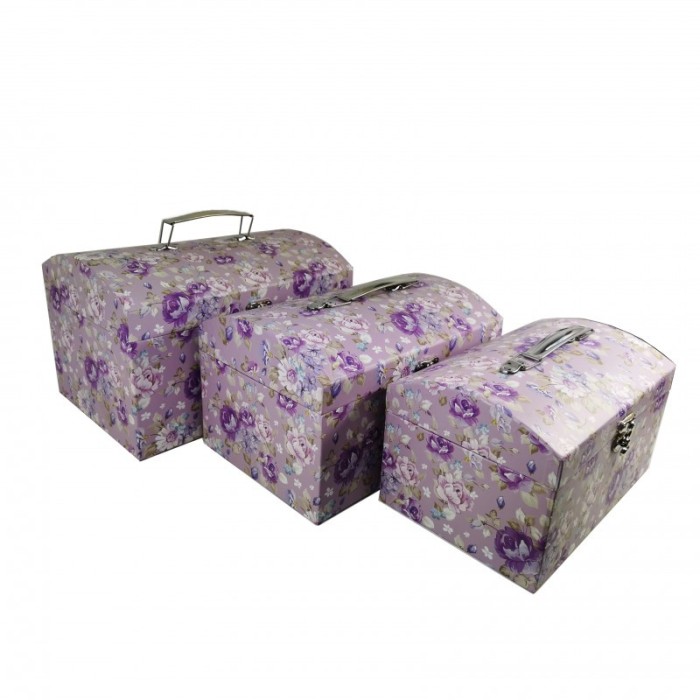 Cufar Bijuterii Cu Motive Florale Set 3 Bucati WZ626