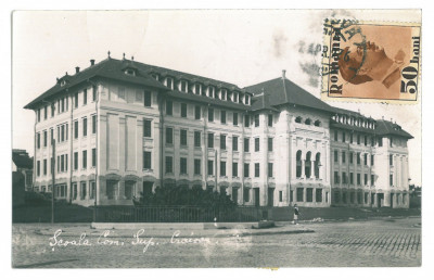 5176 - CRAIOVA, High School, Romania - old postcard real Photo - used - 1936 TCV foto