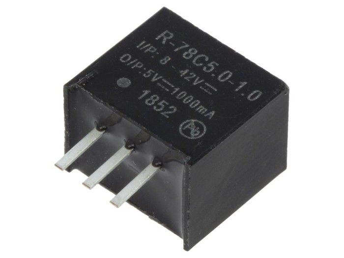 Convertor DC/DC 5V 1A - SIP3 PCB