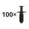 Set 100 clema fixare plastic Mercedes Clasa C (W203, W204, W205, Cl203), Clasa CLA (C117), Clasa E (W210, W211), Clasa ML (W164), Vaneo (W414), Vito/