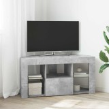 vidaXL Șifonier LED pentru TV colțar Gri din beton 103 x 40 x 50 cm 889798