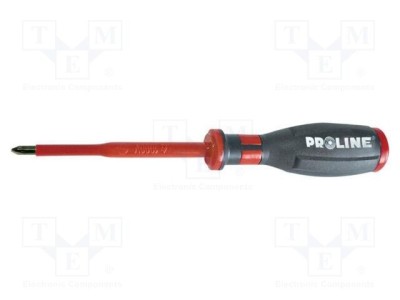 Șurubelniță izolată Pozidriv PZ2 100mm PROLINE Soft-Touch VDE IEC 60900 foto