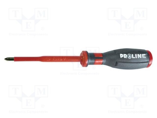 Șurubelniță izolată Pozidriv PZ2 100mm PROLINE Soft-Touch VDE IEC 60900