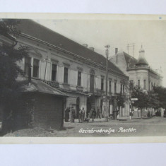Carte poștală foto Seini(Maramureș):Piața,magazine,necirculată anii 40