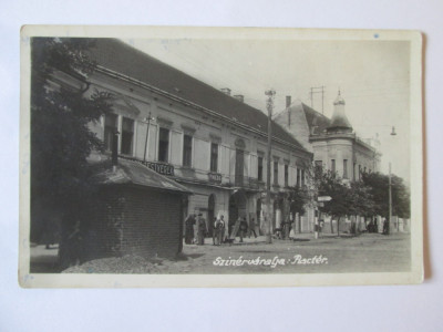 Carte poștală foto Seini(Maramureș):Piața,magazine,necirculată anii 40 foto