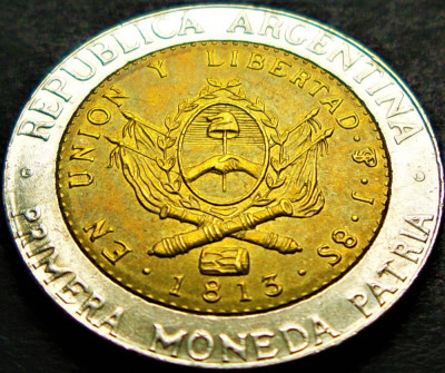 Moneda comemorativa bimetal 1 PESO - ARGENTINA, anul 2010 * cod 889 foto