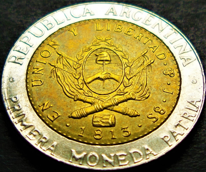 Moneda comemorativa bimetal 1 PESO - ARGENTINA, anul 2010 * cod 889