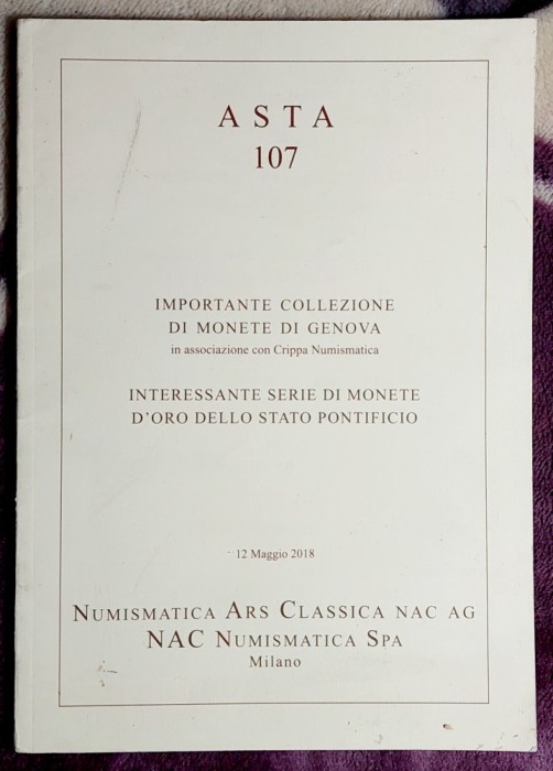 ASTA 107 Importante collezione di monete di Genova