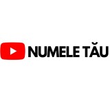 Sticker YouTube Personalizat cu Nume , Autocolant Social Media pentru Masina si Obiecte