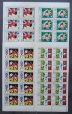 R.DU TCHAD-LONDRA-CAMPIONATUL MONDIAL DE FOTBAL-SET 4 V.IN COLI DE 10 (10 SERII ).MNH** - EP 230