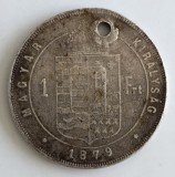 Moneda Ungaria - 1 Forint 1879 - Argint, Europa
