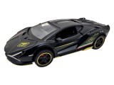 Macheta Lamborghini Sian negru LP-780 1:32 replica metal lumini si sunete, usi deschise