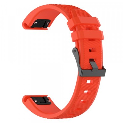 Curea Techsuit W058 pentru Garmin Instinct / Approach / Fenix Watch Series, 20mm, Portocalie foto