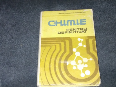 ION GANESCU - CHIMIE PENTRU DEFINITIVAT 1989 foto