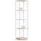 VASAGLE Biblioteca rotativa 360 grade, cadru metalic, cu 5 polite MDF, 43x43x158cm, alb Household NewTrend
