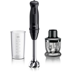Mixer vertical Braun MQ30201M, 2 viteze, 900 W, Tocator 350 ml, Sistem EasyClick Plus, Negru
