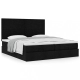 Gossi cadru de pat otoman cu saltele, tesatura neagra 200x200cm