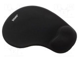 Mouse pad neagră din gel SAVIO