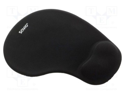 Mouse pad neagră din gel SAVIO foto