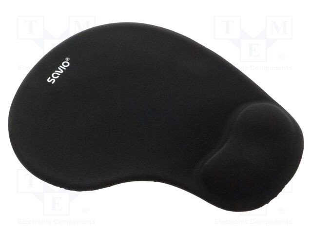Mouse pad neagră din gel SAVIO