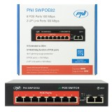 Cumpara ieftin Aproape nou: Switch POE PNI SWPOE82, 8 porturi POE 100 Mbps si 2 porturi UP Link 10