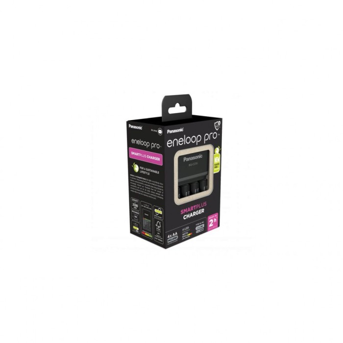 Eneloop Incarcator Smart &amp; Quick include 4 x AA (R6) PRO 2500mA K-KJ55HCD40E NEW ECO Plastic Free (1/8)