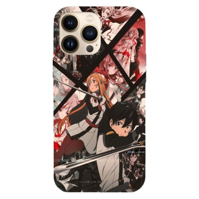 Husa compatibila cu Apple iPhone 14 Pro Max model Kirito and Asuna forever yours SOA, Silicon, TPU, Viceversa foto