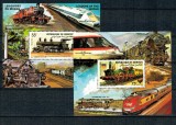 Djibouti 1985 - Locomotive, cai ferate, serie colite neuzate