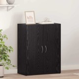 VidaXL Dulap birou - Negru Stejar, 60 x 32 x 77.5 cm, Lemn prelucrat