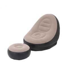 Canapea gonflabila, sezlong cu aer, Dollcini, Pentru camping, Pentru piscina, Festivaluri, Scaun de plaja, Maro