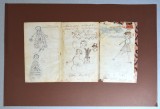 "Personaje" vechi desen in creion si penita 1858