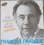 Disc vinil, LP. A La Decouverte De La Chanson Populaire. SETBOX 8 DISCURI VINIL-Francis Lemarque-242410