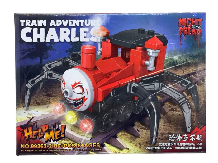 Set constructie Tren Charles Choo Choo rosu NO.99262-2