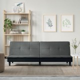 VidaXL Canapea extensibilă, gri &icirc;nchis, material textil