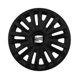 Set 4 capace roti 14 inchi (R14) compatibile SEAT, Model 217 Black