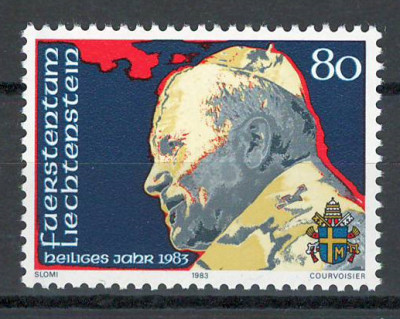 Liechtenstein 1983 830 MNH nestampilat - Papa Ioan Paul al II-lea foto