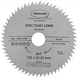 Disc polizor unghiular, pentru taiat lemn, 125x22.23mm, 60 dinti, Venus Dsh, 271618 T