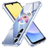 Husa antisoc pentru samsung galaxy a15 - airbag magsafe, 4 col&Egrave;uri ranforsate, c30 - butterflies