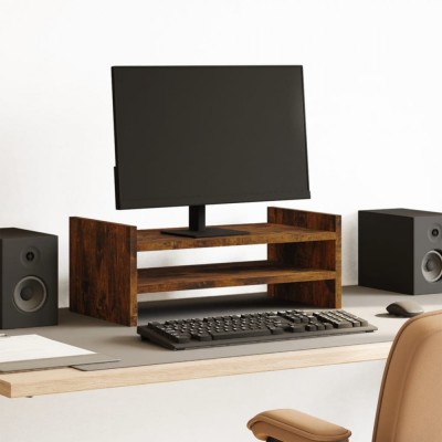 vidaXL Suport de monitor, stejar fumuriu, 50x27x20 cm, lemn prelucrat 854782 foto
